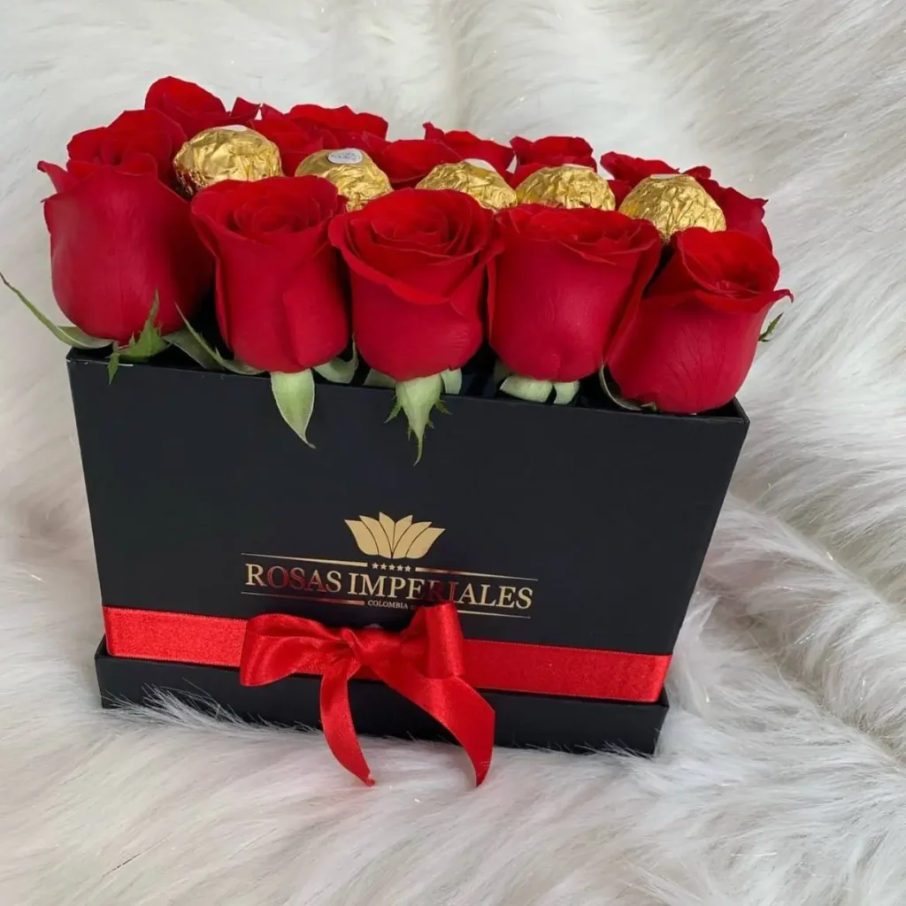 Caja 15 rosas y 5 ferrero