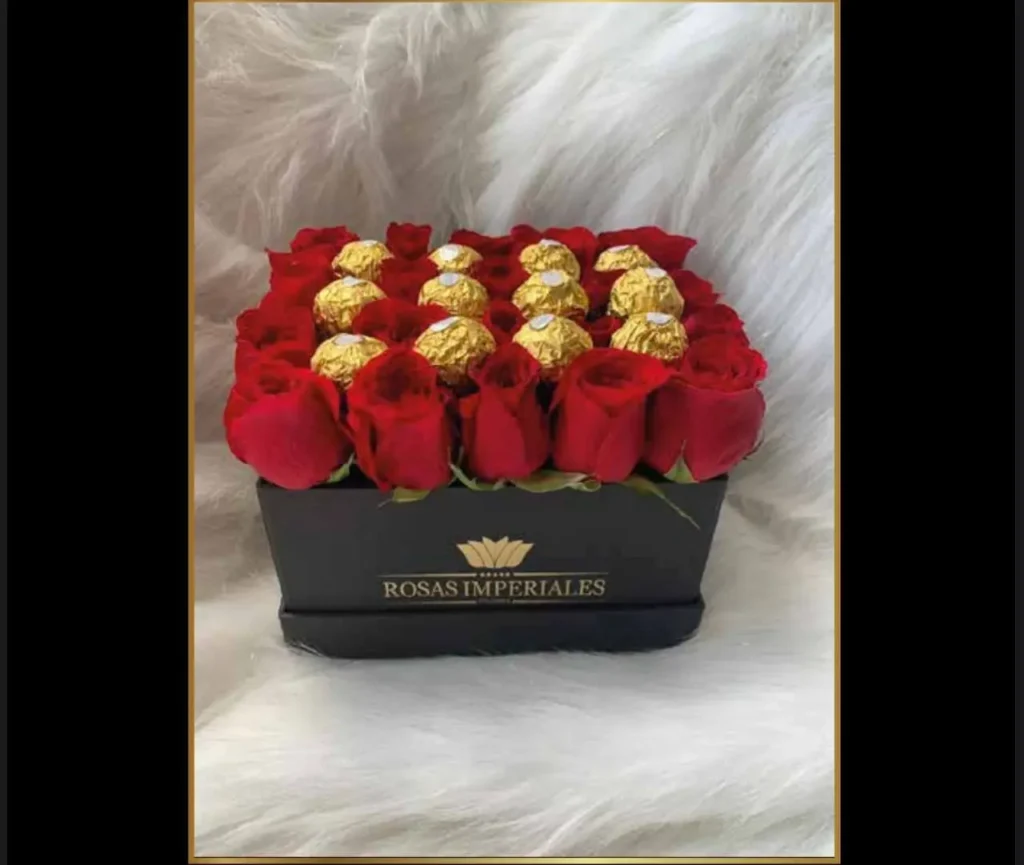 Caja 20 rosas y 12 ferrero
