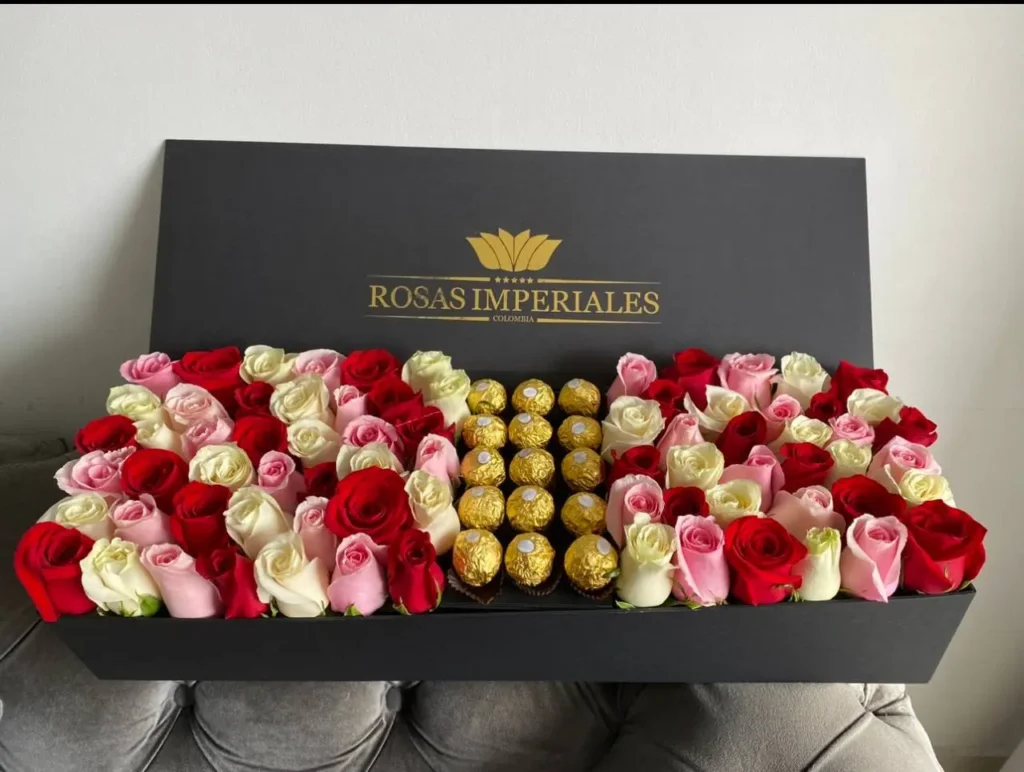 Rectangular mediana variada con 15 ferrero