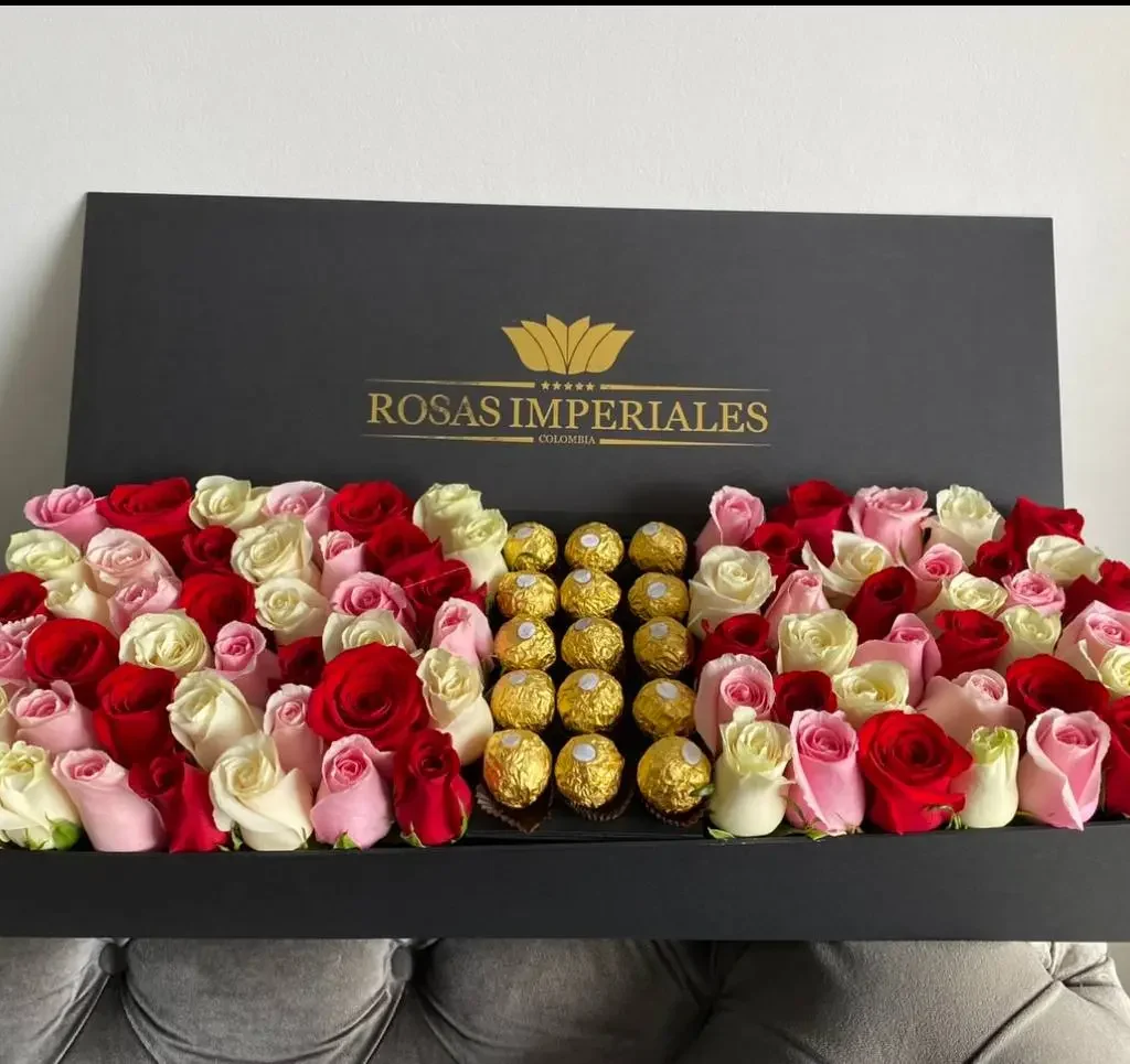 Rectangular mediana variada con 15 ferrero