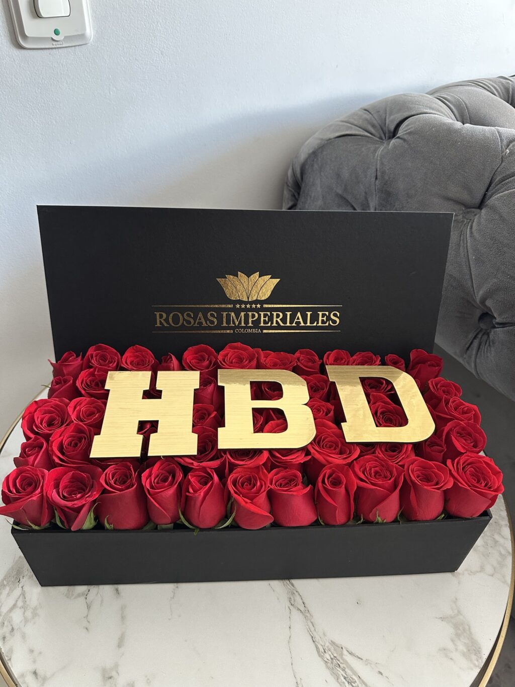 Rectangular pequeña hbd dorado